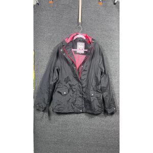 Canada Fifty Five CMB Lined Waterproof Jacket Coat Women's XL (48) Black Hooded